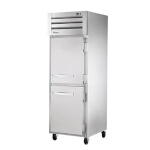 True STG1R-2HS-HC - Refrigerator, one-section, (2) solid half doors, stainless steel front